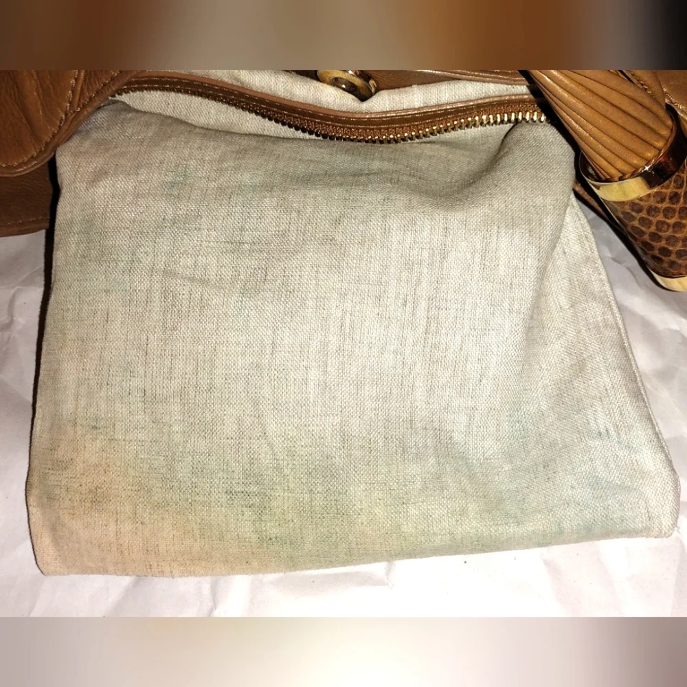 Michael Kors Collection Tonne Leather Python Accents Hobo Bag